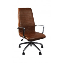 Cadeira Presidente Inspired Eames Couro Natural