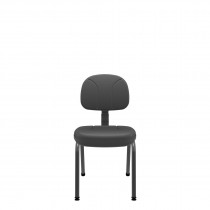 Cadeira Secretária Operativa Fixa Plaxmetal - Vinil preto